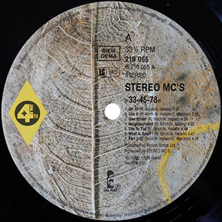Stereo MC's LP 33 45 78 Island 210 055 label 1
